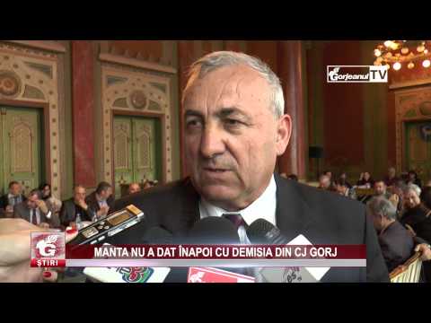 MANTA NU A DAT ÎNAPOI CU DEMISIA DIN CJ GORJ