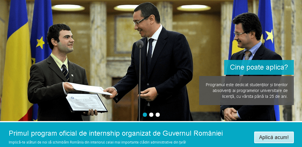 Program de internship @ Guvernul Romaniei