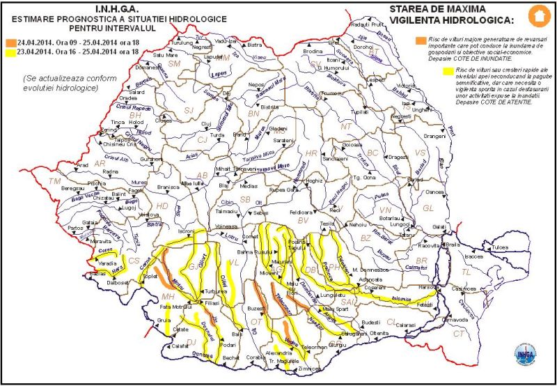 Cod Portocaliu de inundaţii – Angajaţii SGA Gorj, pregătiţi să intervină