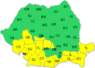 Cod galben de inundaţii şi ploi în Gorj