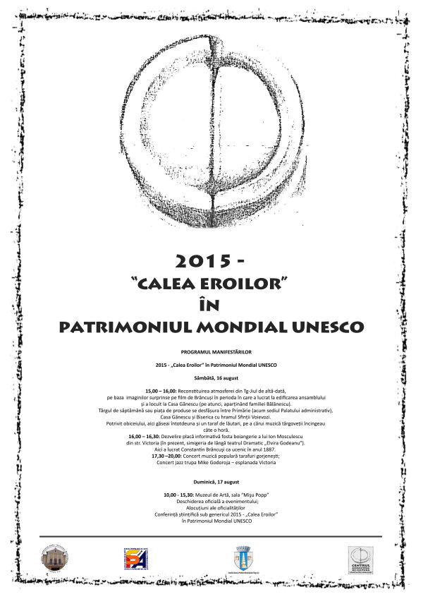 Evenimentele dedicate lui Brâncuşi continuă la Târgu-Jiu