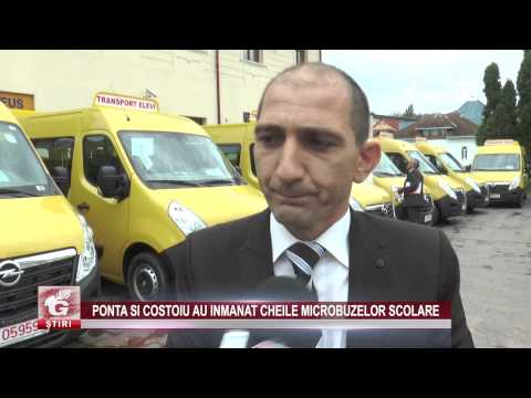 PONTA ŞI COSTOIU AU ÎNMÂNAT CHEILE MICROBUZELOR ŞCOLARE