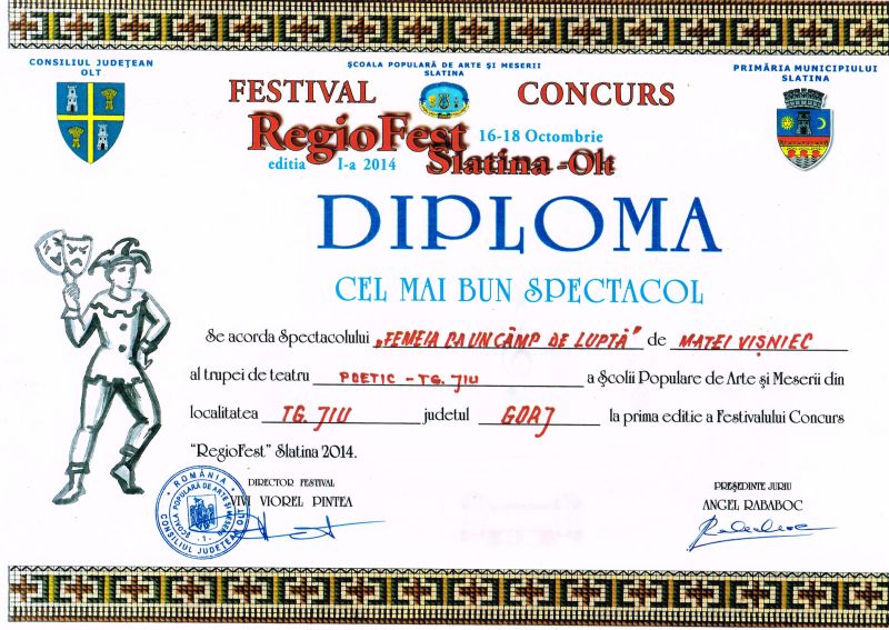 George şi trofeele, la Slatina