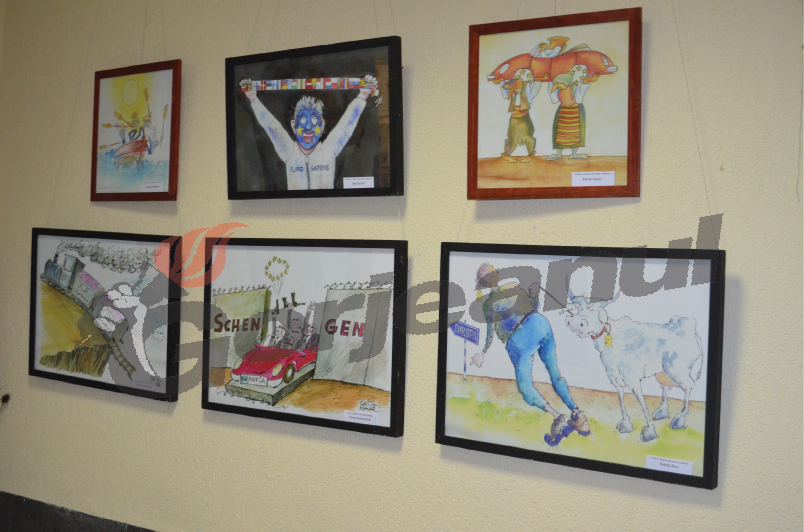 Expoziţie impresionantă de caricatură la CJCPCT Gorj
