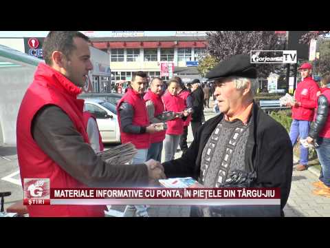 MATERIALE INFORMATIVE CU PONTA, ÎN PIEŢELE DIN TÂRGU-JIU