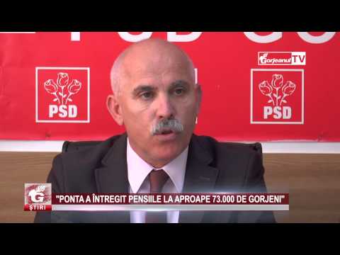 „PONTA A ÎNTREGIT PENSIILE LA APROAPE 73.000 DE GORJENI”