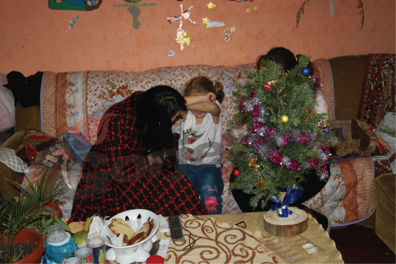 Alimente şi brăduţi de Crăciun pentru familiile cu probleme din Târgu-Jiu