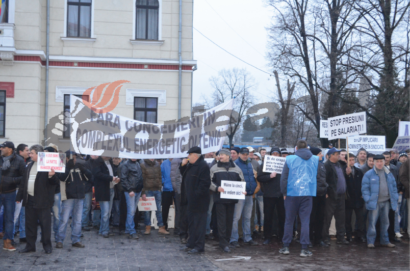 Protestul minerilor şi energeticienilor, în fotografii