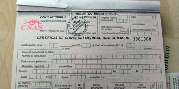 Şomerii gorjeni au stat în concedii medicale aproape 1.800 de zile