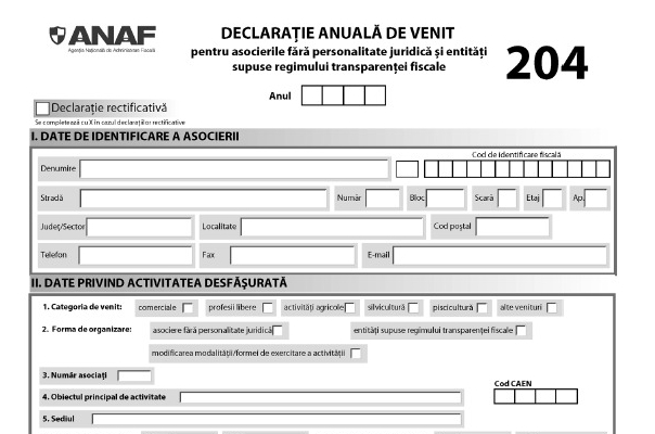 16 martie, termen pentru Formularul 204