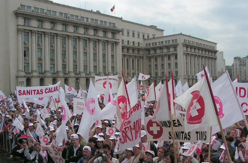 Sindicaliştii Sanitas sărbătoresc Ziua Sănătăţii printr-un protest