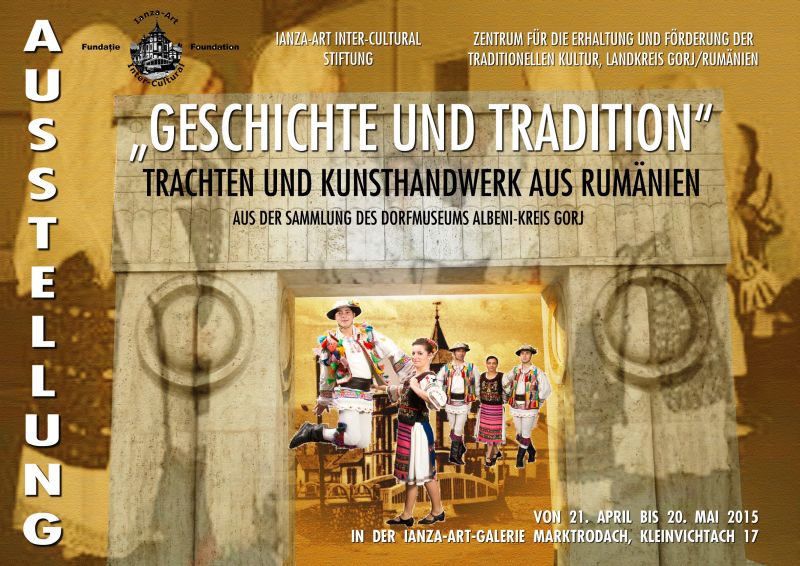Expoziţie de costume populare gorjeneşti, în oraşul Markrodach, aprilie-mai 2015