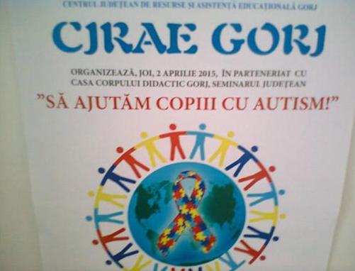 CJRAE Gorj a organizat seminarul “Să ajutăm copiii cu autism!”