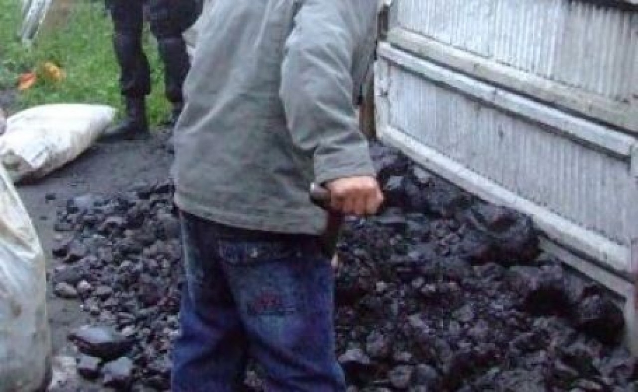 Minori prinşi la furat de cărbune în gara din Plopşoru