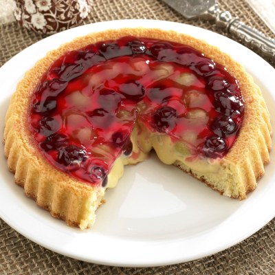 Tartă cremoasă cu struguri