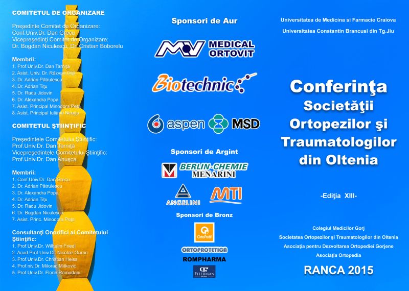 Conferinţa Societăţii Ortopezilor şi Traumatologilor din Oltenia şi-a deschis porţile la Rânca