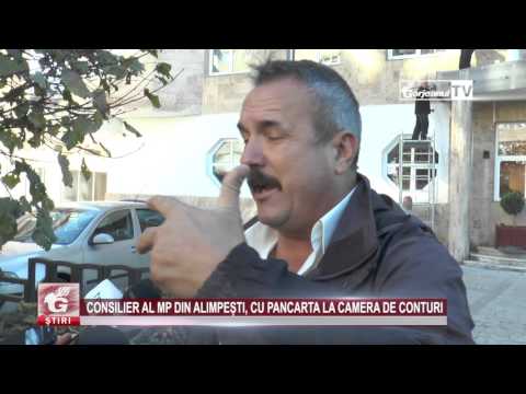 CONSILIER AL MP DIN ALIMPEȘTI, CU PANCARTA LA CAMERA DE CONTURI