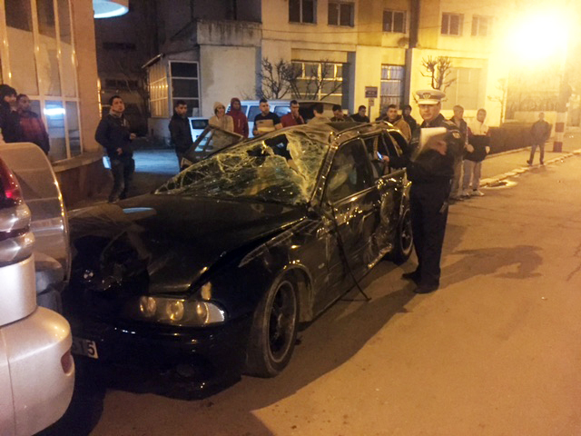 Accident cu șofer fugar de la fața locului