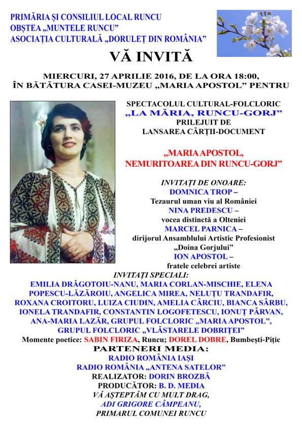 Spectacol cultural-folcloric la Runcu