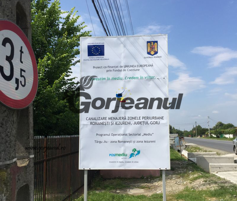 Canalizare de peste 4,9 milioane de lei, la Iezureni și Romanești