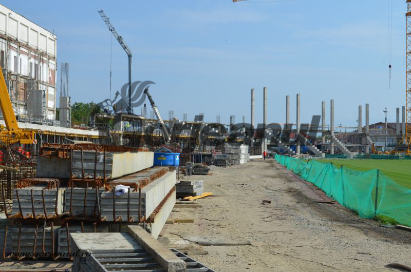 Lucrările la Stadionul Municipal avansează de la zi la zi