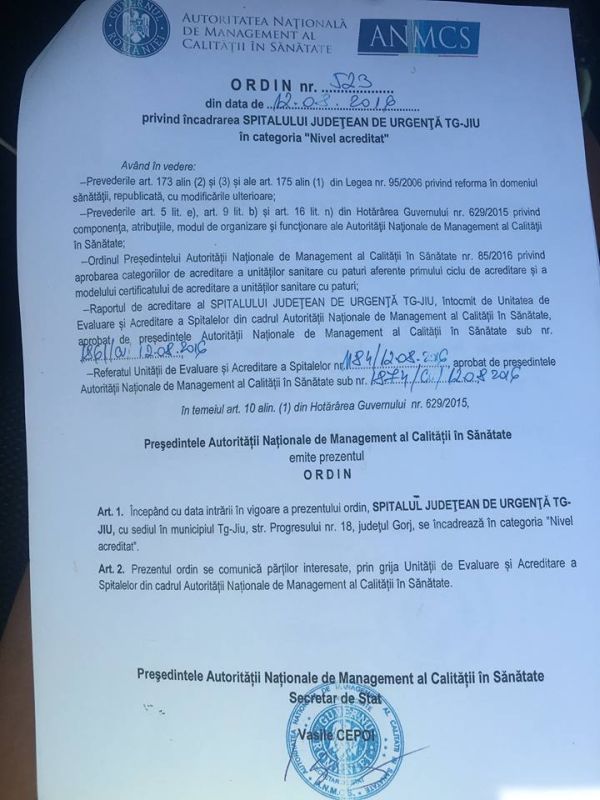 foto acreditare spital