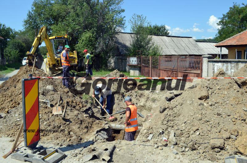 Canalizarea de la Turcinești, în linie dreaptă
