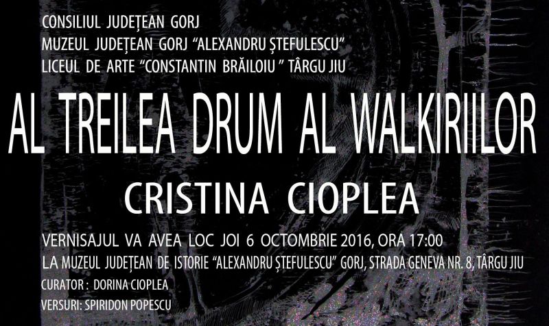 O nouă expoziție semnată de Cristina Cioplea, la Muzeul Județean Gorj