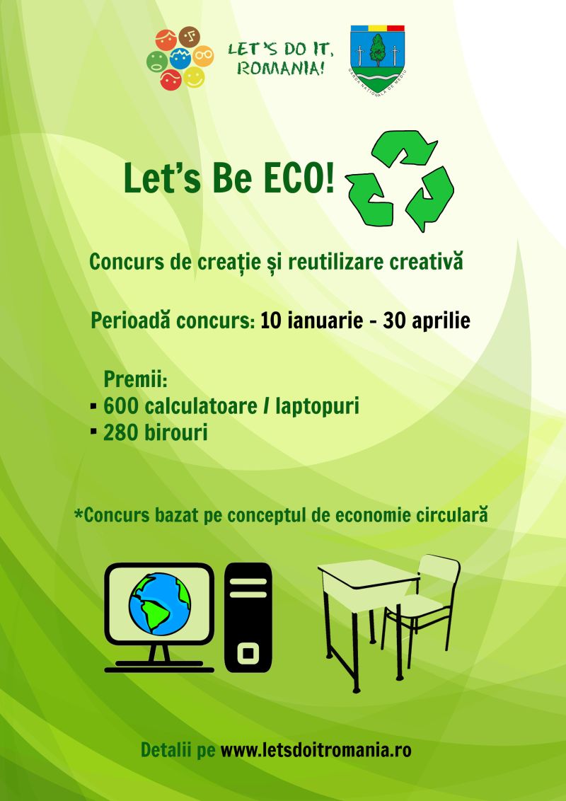 Dotări pentru şcolile din Gorj, în cadrul proiectului “Let’s Be ECO!”