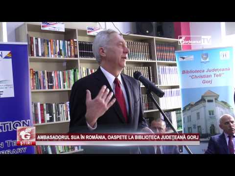 AMBASADORUL SUA ÎN ROMÂNIA, OASPETE LA BIBLIOTECA JUDEȚEANĂ GORJ