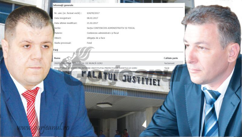 Şeful ITM Gorj a atacat în instanţă măsurile dispuse de Corpul de Control al prefectului Paraschivu