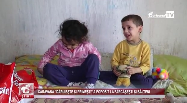 CARAVANA ”DĂRUIEȘTE ȘI PRIMEȘTI” A POPOSIT LA FĂRCĂȘEȘTI ȘI BÂLTENI