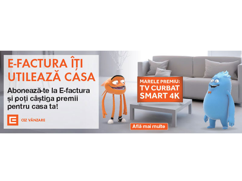 Produse de ultimă generație oferite la tombola „E-factura îți utilează casa”!