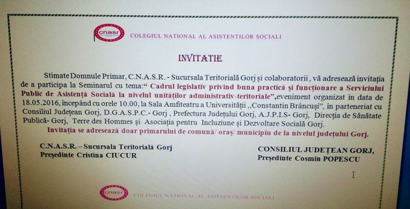 invitatie primari