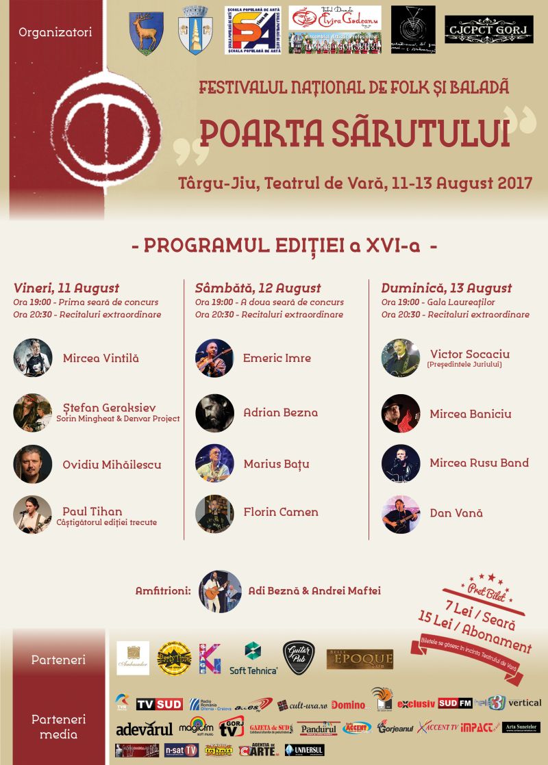 Nume sonore ale folkului românesc vin la Târgu-Jiu în acest weekend