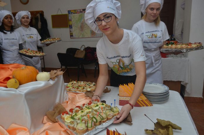 Elevă din Gorj, în bucătăria lui Chef Cezar Munteanu