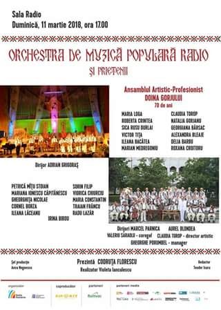 Regal de muzică populară gorjenească, duminică, la Bucureşti