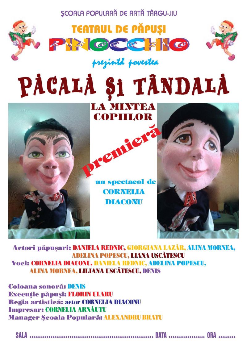 „Tăndală şi Păcală la mintea copiilor”, în premieră, la Târgu-Jiu