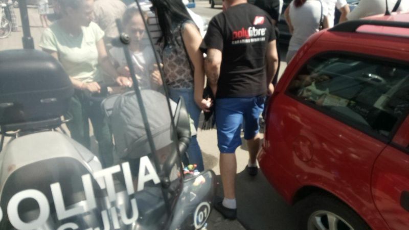 Polițist local, rănit într-un accident la Târgu-Jiu