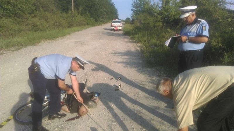 Biciclist mort într-un accident stupid