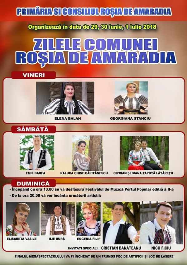 Debutează Zilele Localităţii Roşia de Amaradia!