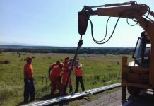 Parapet nou, pe DN 67 D, în zona Arcani