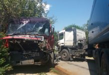 Tamponare între două tiruri la Jupânești