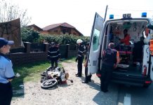 Motociclist rănit în accident