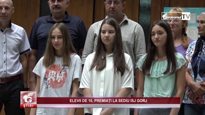ELEVII DE 10, PREMIAȚI LA SEDIU ISJ GORJ