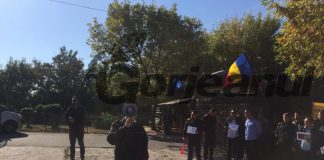 Sindicaliști de la Penitenciarul Târgu-Jiu, în protest la Penitenciarul Pelendava