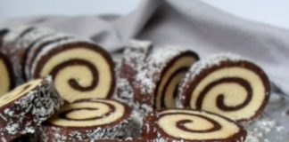 Rețeta săptămânii – Ruladă cu nucă de cocos și biscuiți