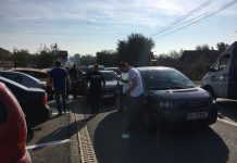 Patru autoturisme, implicate într-un accident, la ieșire din Târgu-Jiu