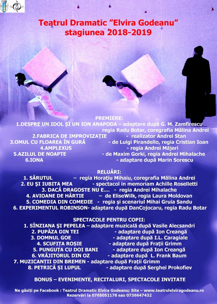 afis teatru stagiunea 2018-2019