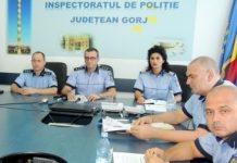 Bilanțul IPJ Gorj, în primele opt luni ale anului 2018